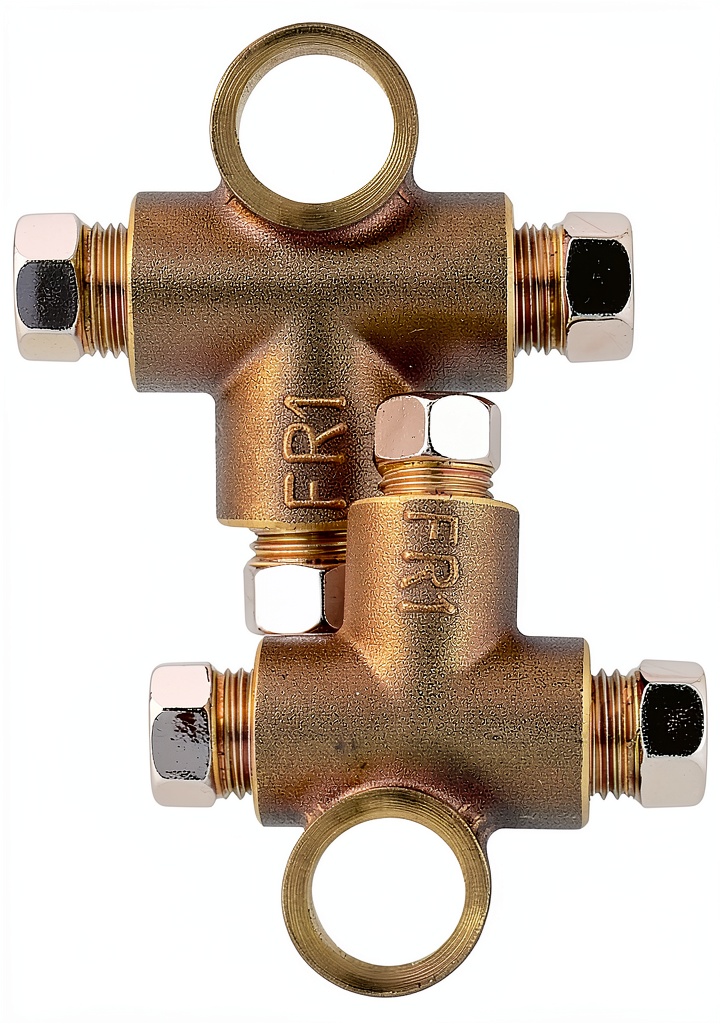 Brake tubing union tee made of alloys