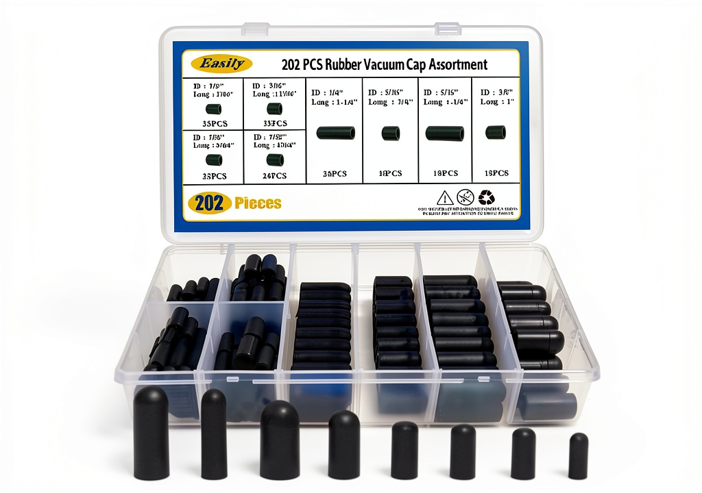 Easily carburetor caps in a plastic storage case