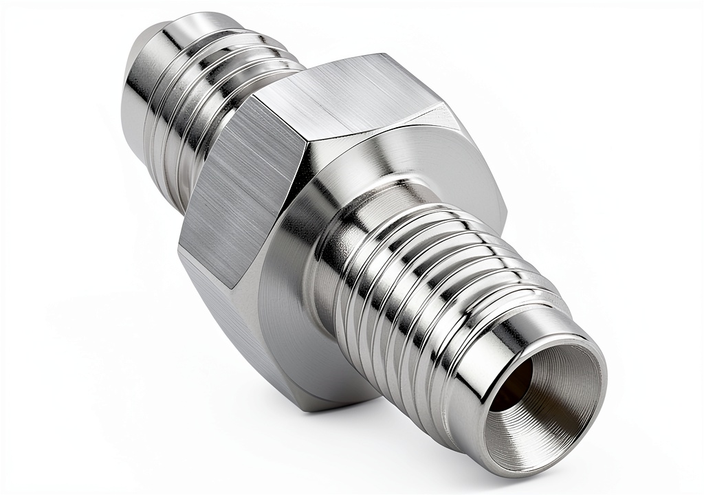 XDBower 3AN male to 3AN 3/8-24 male stainless steel adapter