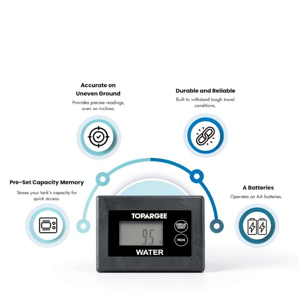 Topargee Surface Mount Water Gauge Compact Real Time Monitoring-4