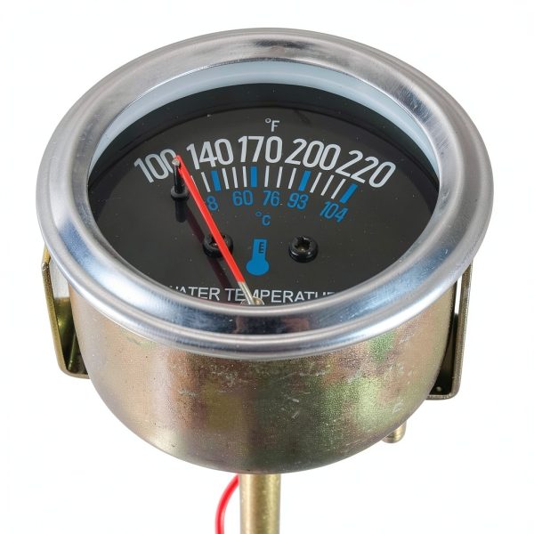 Jianwei Mechanical Water Temp Gauge 5/8 UNF Auto Black Face-3