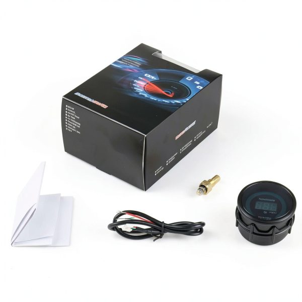 Dyno Racing Water Temperature Gauge 12V LED Analog 20-LED 20-150°C-7