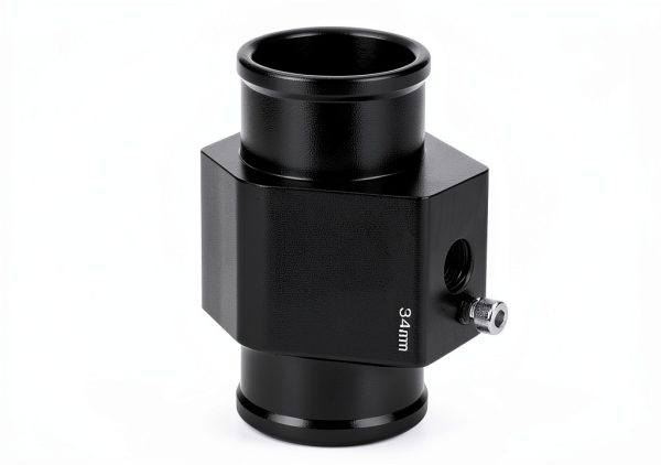 Pursuestar Aluminum Water Temperature Gauge Joint Pipe 40MM Black-1
