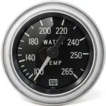 Stewart Warner Analog Water Gauge 82326-48 12V Backlit Stainless-0