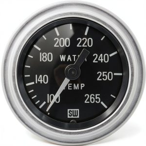 Stewart Warner Analog Water Gauge 82326-48 12V Backlit Stainless-0