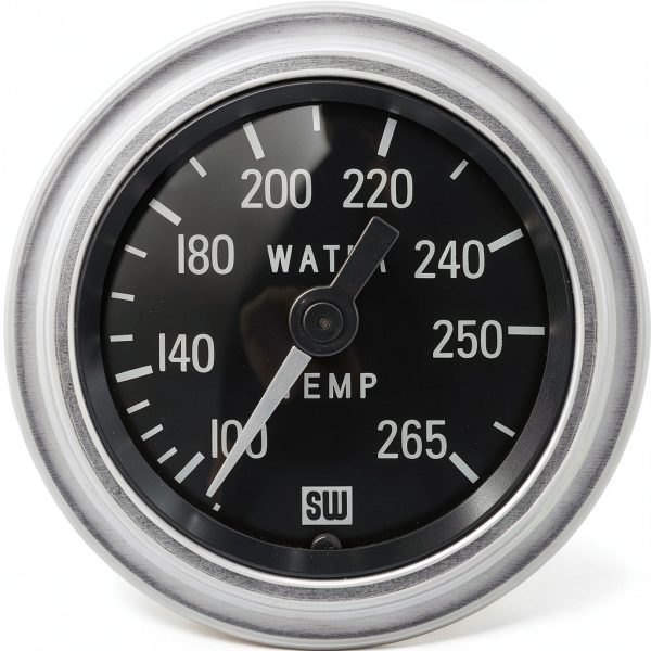 Stewart Warner Analog Water Gauge 82326-48 12V Backlit Stainless-0