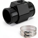 Water Temp Gauge Joint Pipe 40mm Black Aluminum Anodized Pursuestar-0