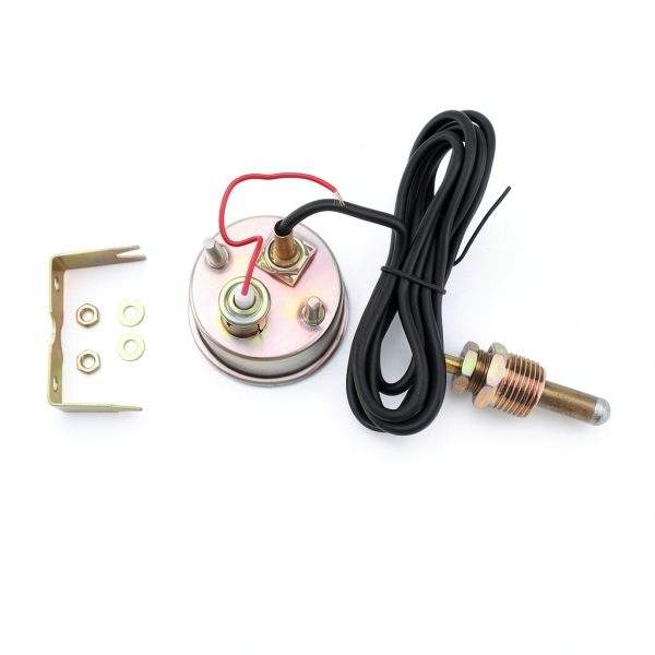 Jianwei Mechanical Water Temp Gauge 5/8 UNF Auto Black Face-8
