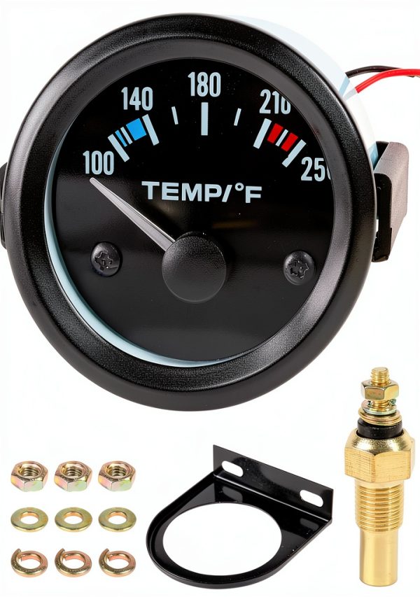 Car Water Temperature Gauge RACOONA ABS 2" Coolant Monitor 873SZSWJ001-0