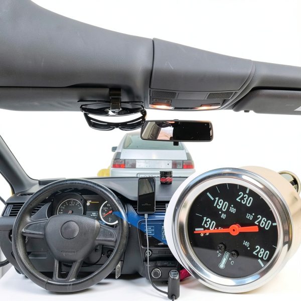 PROSOCOOL 2‑Inch Mechanical Water Temperature Gauge with Yellow Light-6