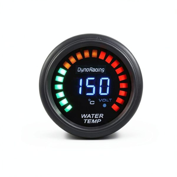 Dyno Racing Water Temperature Gauge 12V LED Analog 20-LED 20-150°C-0