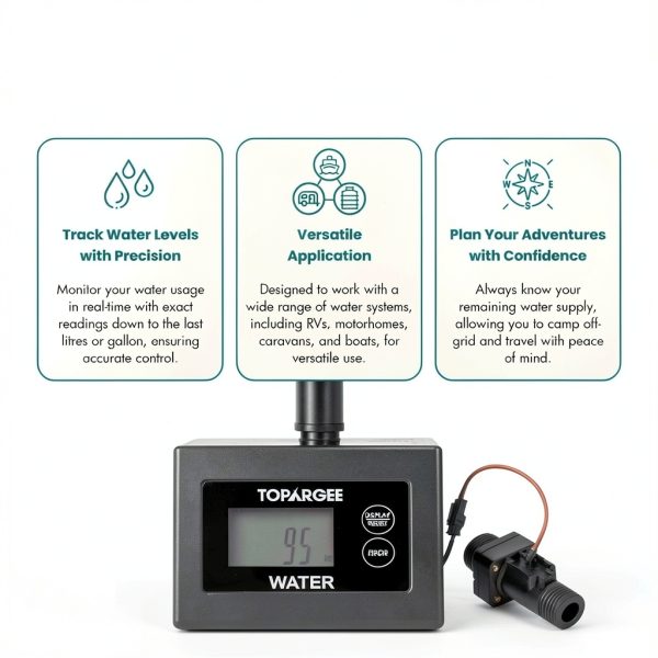 Topargee Surface Mount Water Gauge Compact Real Time Monitoring-6