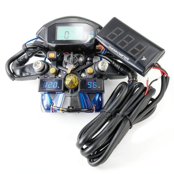 Aramox Motorcycle Water Temperature Gauge Digital ABS Display-3