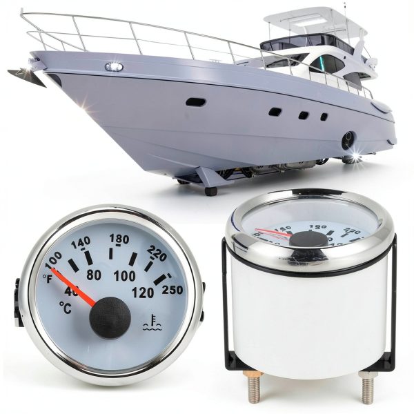 Marine Water Temperature Gauge Acouto IP67 316L Steel 40-120°C-6