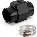 Pursuestar Aluminum Water Temperature Gauge Joint Pipe 40MM Black-0