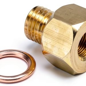 Auto Meter 2277 Brass Metric Temperature Adapter for Water Gauges-0