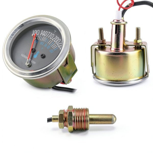 Jianwei Mechanical Water Temp Gauge 5/8 UNF Auto Black Face-5