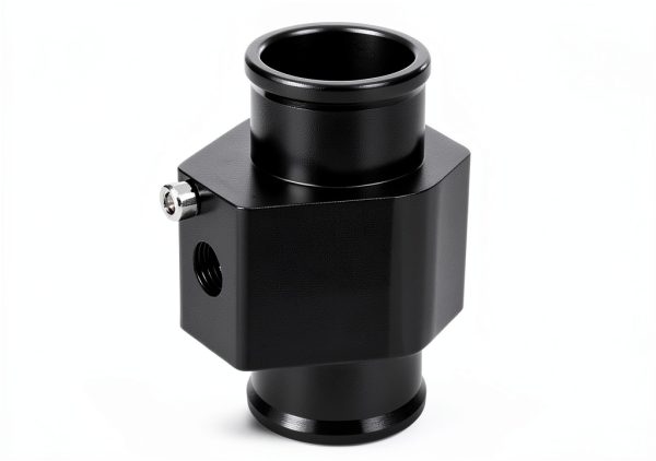 Water Temp Gauge Joint Pipe 40mm Black Aluminum Anodized Pursuestar-2