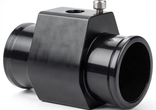Pursuestar Water Temp Gauge Joint Pipe 40MM Black Aluminum-3