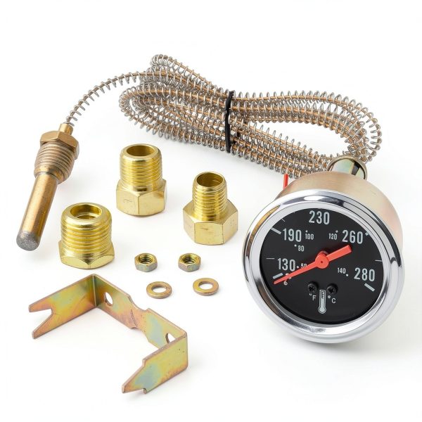 PROSOCOOL 2‑Inch Mechanical Water Temperature Gauge with Yellow Light-0
