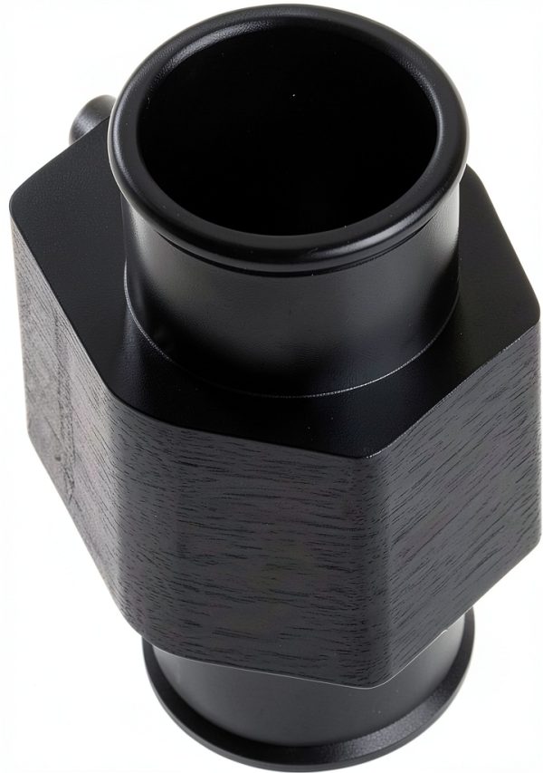 Pursuestar Water Temp Gauge Joint Pipe 40MM Black Aluminum-4