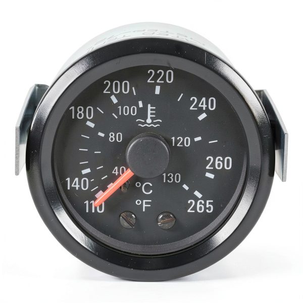 JDMSPEED 2" 52mm Water Temperature Gauge 40-130℃,110-265℉ Water Temp Thermometer Meter Kit DC12V with Sensor NPT 1/2, 1.8m Wire Length-4