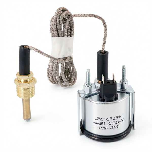 JDMSPEED 2" 52mm Water Temperature Gauge 40-130℃,110-265℉ Water Temp Thermometer Meter Kit DC12V with Sensor NPT 1/2, 1.8m Wire Length-6
