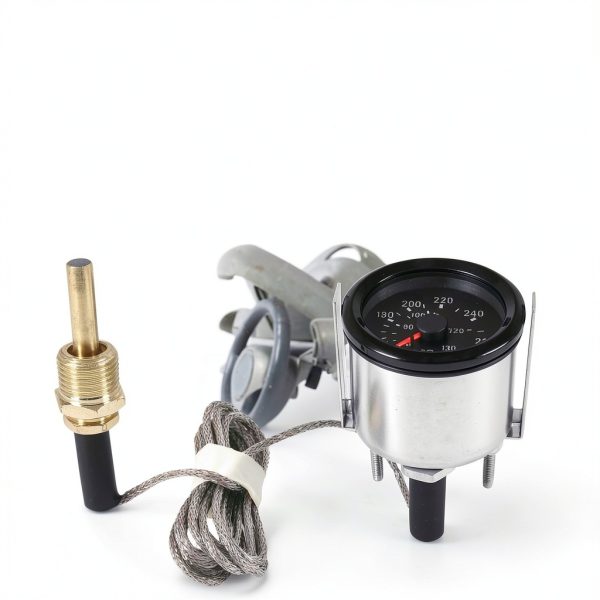 JDMSPEED 2" 52mm Water Temperature Gauge 40-130℃,110-265℉ Water Temp Thermometer Meter Kit DC12V with Sensor NPT 1/2, 1.8m Wire Length-1
