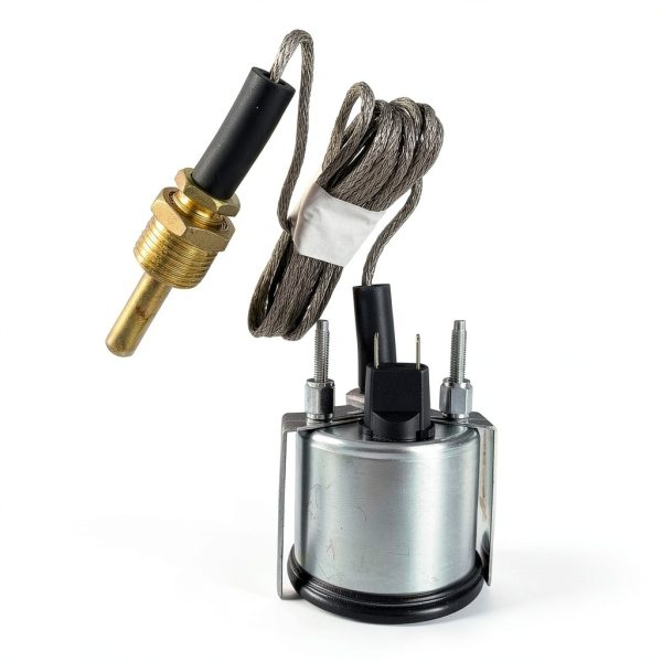 2" 52mm Mechanical Water Temperature Temp Gauge 110-265℉, with Sensor NPT 1/2, 1.8m Wire Length 12V-7