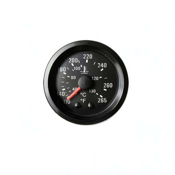 2" 52mm Mechanical Water Temperature Temp Gauge 110-265℉, with Sensor NPT 1/2, 1.8m Wire Length 12V-8