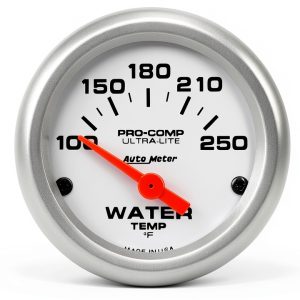 Auto Meter 4337 Ultra-Lite Electric Water Temperature Gauge Silver-0